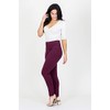INTRO. Tummy Control High Waist Pull-On Cotton Spandex Legging Wine