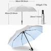 ThreeH Compact Travel Umbrella Automatic Open and Close Silver Coating