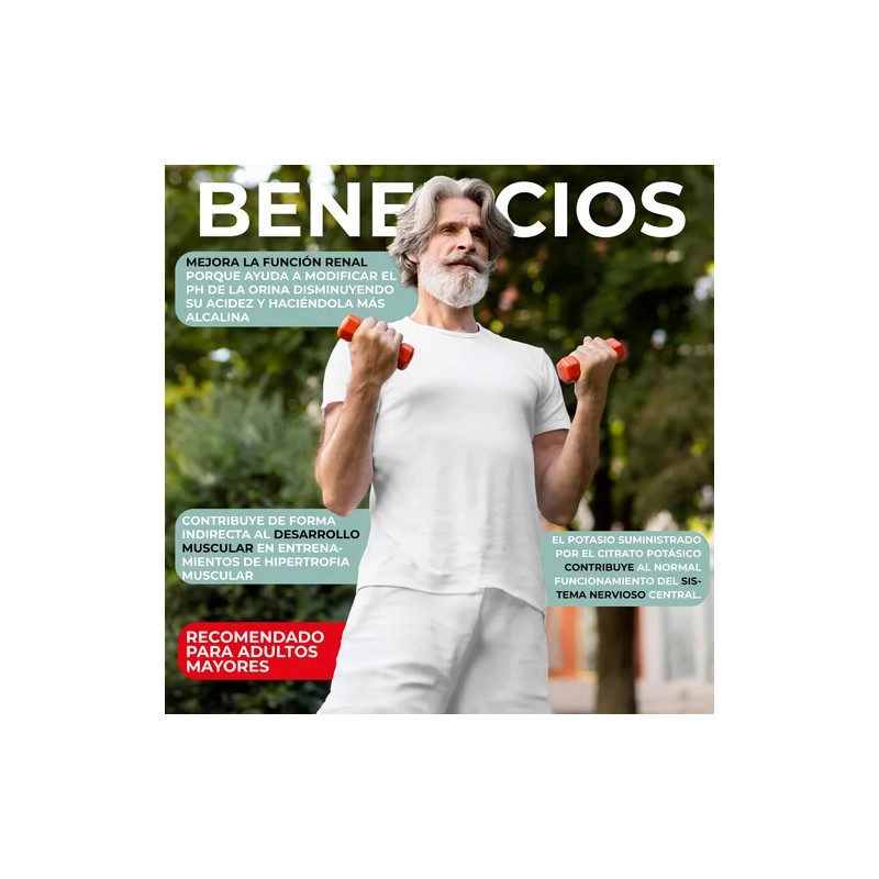 Citrato De Potasio 100% Puro Benat 500 Mg 120 Caps