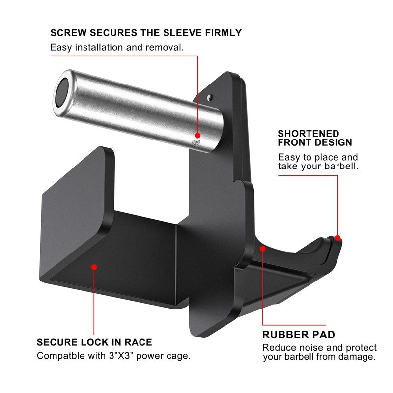 Kipika J-Hooks for 3" x 3" Power Rack with 5/8"
