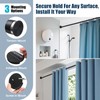 Heavy Duty Shower Curtain Rod - 42 to 87" Adjustable,3-In-1