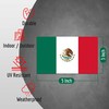 2PC Reflective Mexico Flag Magnets - 5x3 Inches - Mexico