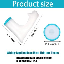 Xinghonyac Kids Arm Cast Cover for Shower Bath, Waterproof Cast Cover, Reusable Arm Plaster Shower Cover, Wrist, Finger Wound Protection Shower Cover, Arm Protector Cover Fits Unisex