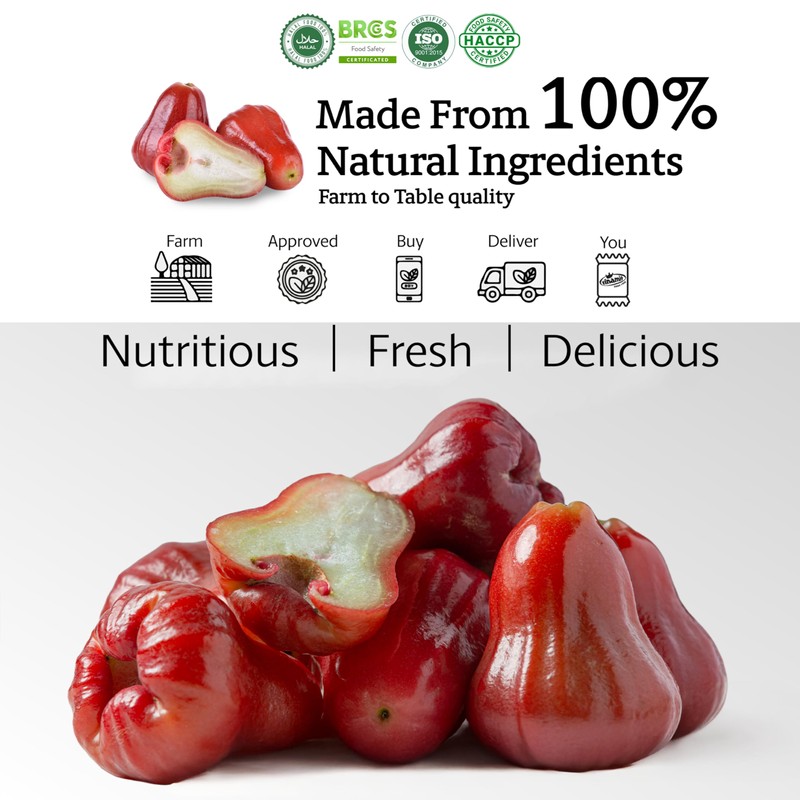 Vinamit Soft Dried Rose-Apple | Dried Plums 3.5 oz Bag
