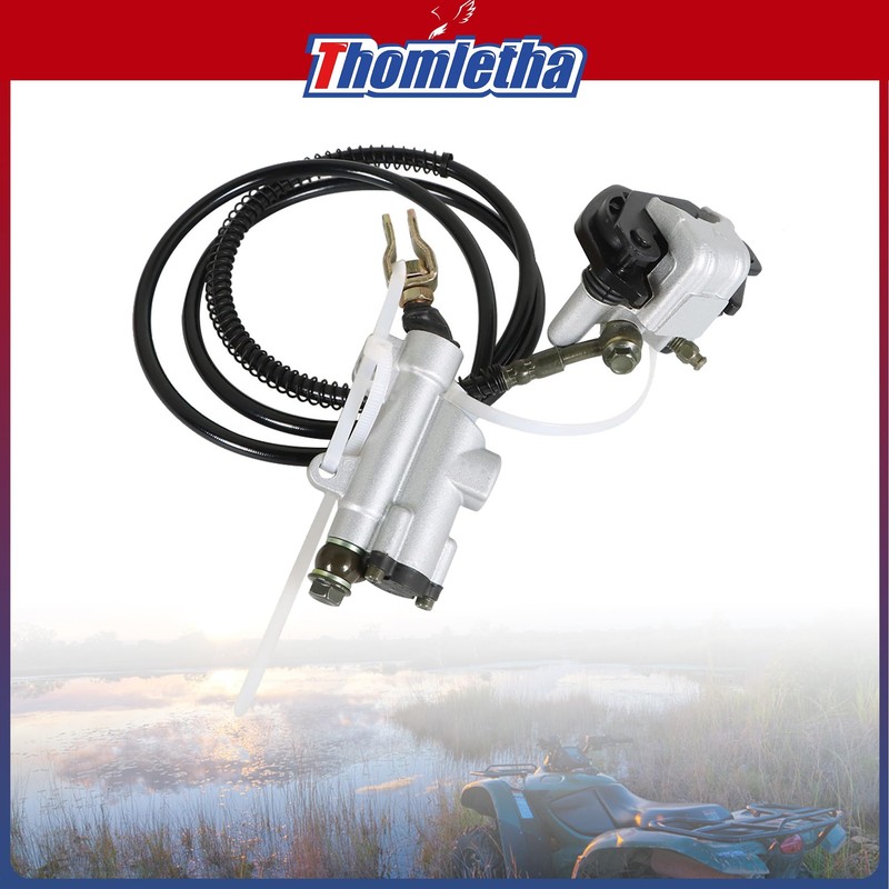Thomletha Rear Hydraulic Brake 1.55m Cylinder Caliper Replacement for Go-kart