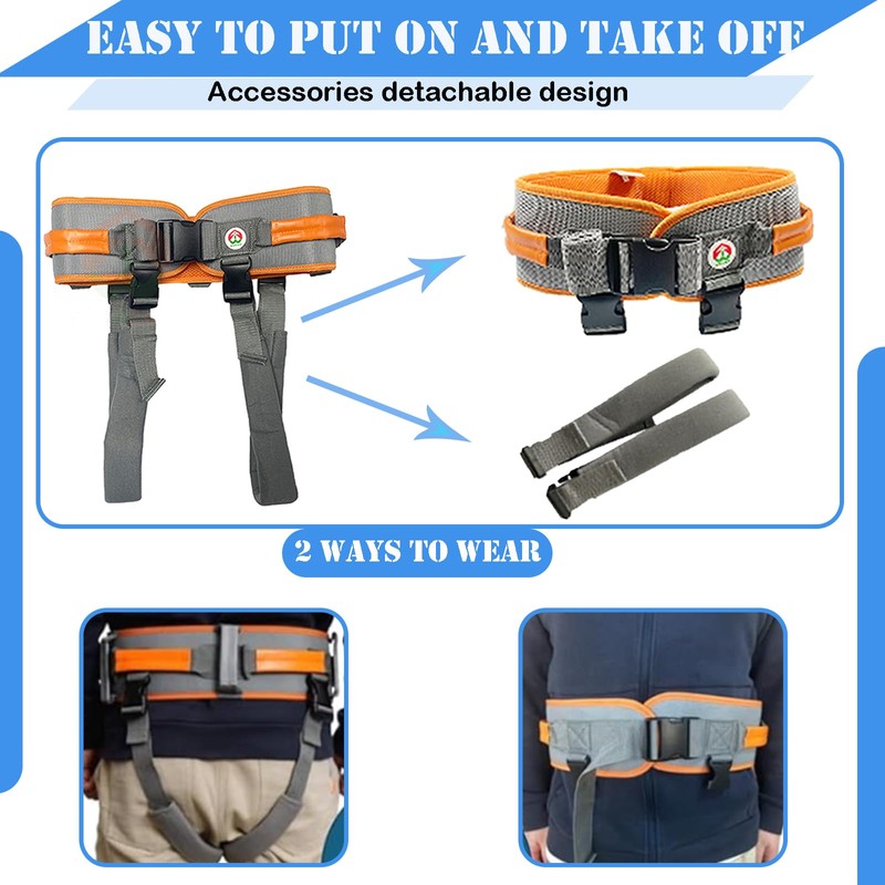 AUSTYLCO Gait Belt with Handles,Anti-Slip Transfer Belt with Quick Release