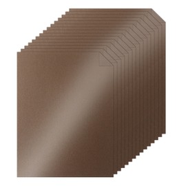 Silunkia 40 Sheets Coffee Shimmer Cardstock 8.5 x 11 Crafts Paper, 75lb Thick Dark Brown Card Stock for DIY Cards, Greeting Cards, Invitations, Birthday