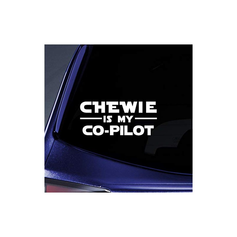 Chewie is My Co-PilotSticker Decal Notebook Car Laptop 5.5" (White)
