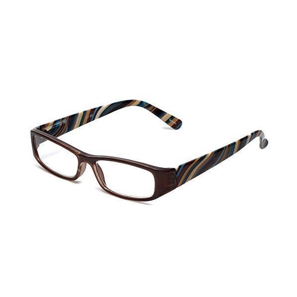 Calabria 734 Reading Glasses w/Wavy Striped Design & Matching Case
