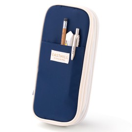EASTHILL Big Capacity Pencil Case Large Pencil Pouch Stationery Pen Bag for Teen Girls-Navy