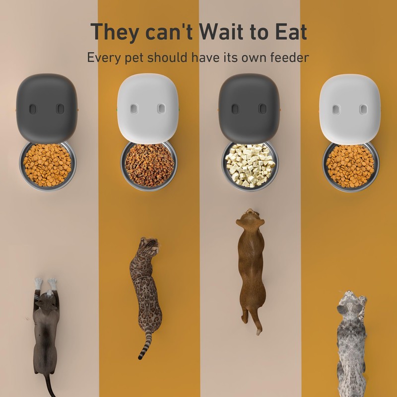 Yuposl Automatic Cat Feeders - 2L Cat Food Dispenser Easy