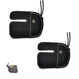 KURUGEILI 2-Pack Leather Archery Finger Tabs Adjustable Finger Protector for Hunting, Target Exercise Equipment, Recurve Bow Traditional Bow Finger Tab