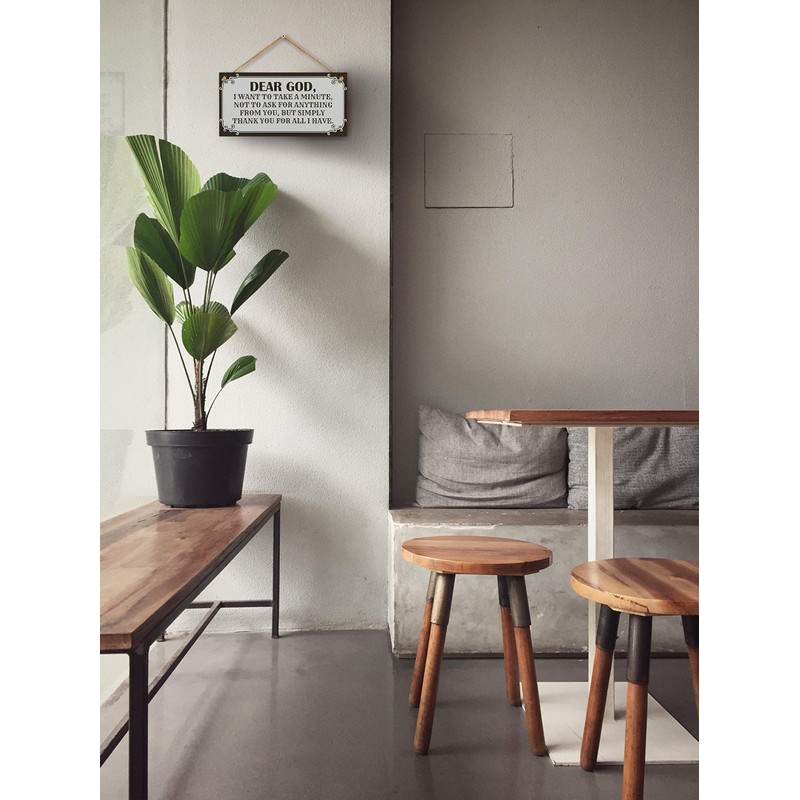 CARISPIBET Dear God home signs decorative kitchen signs living room