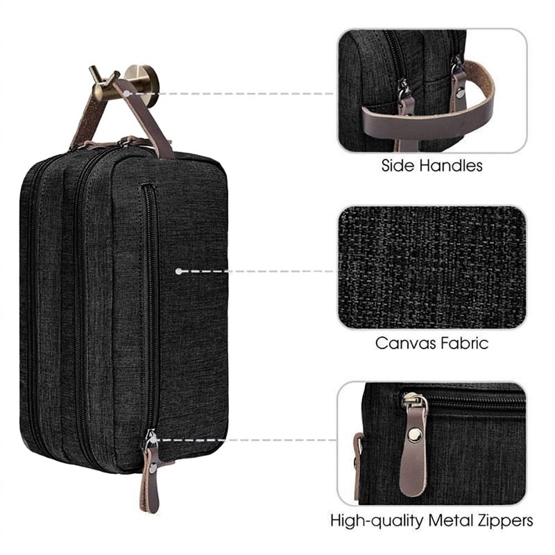 Toiletry Bag for Men, Water Resistant Shaving Cosmetic Bag Large