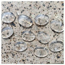 crystalmiracle Set of 3 Clear Quartz Thumb Stones Reiki Crystal Healing Worry Stone Metaphysical Feng Shui Success Health Prosperity Protective Meditation Gemstone Gift for Men Women