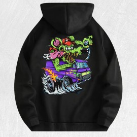 Rat Fink Graphic Hoodie 100% Cotton US Warehouse 7 ColorsColor: Khaki, Size: Xl