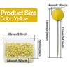 500Pcs Yellow Map Pins, 1/8 Inch Map Tacks, Round Ball