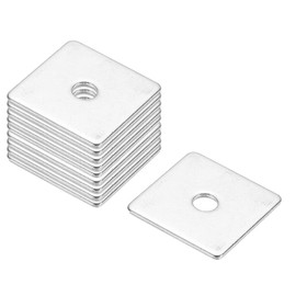 PATIKIL M6x30x2mm Square Washers, 36pcs Square Plate Washers Square Strut Washer Bearing Plate 304 Stainless Steel Flat Pad Spacer Hardware Fastener Nut Bolt Gasket