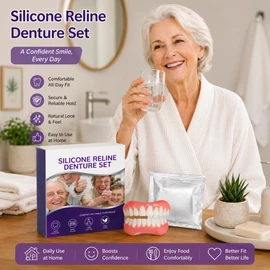 Temporary Cosmetic Denture Set for Adults – Soft Upper & Lower False Teeth for Men & Women, Smile Appearance & Temporary Tooth Coverage Support