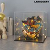 LANSCOERY Acrylic Display Case, Assemble Large Showcase Display Box for