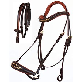 CHALLENGER English Horse All Purpose Jumping Hunter Leather Bridle Reins 803482CKF