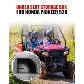 XATVXUTV - Caja de almacenamiento debajo del asiento para Honda Pioneer 520 500, UTV contenedor de almacenamiento debajo del asiento 8.9L...