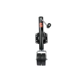 Bastion Distribution Black Boat/Marine Jack with Double Wheel | Swivel Mount | Bolt On | Smooth Operation | Side-Wind Crank | 6" Wheel | 1200lb Capacity | BD-SW-1200-SM-CW-002-BLK