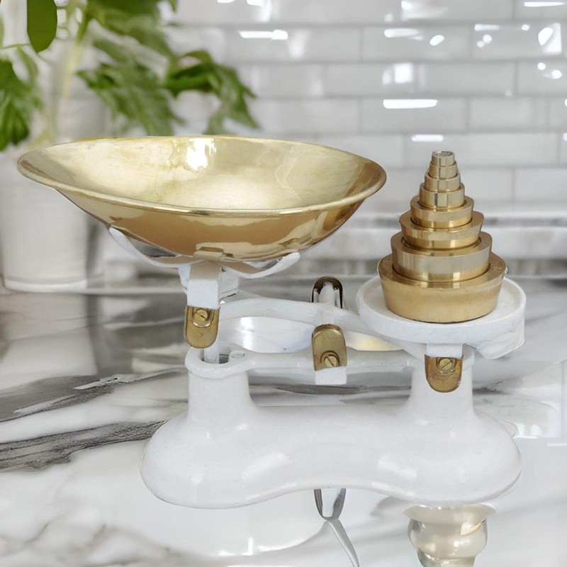 Renovators Supply Manufacturing Kitchen Scales Kitchen Decor Scales with Brass