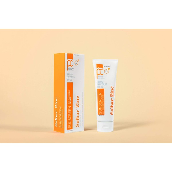 SOLBAR Sunscreen Zinc Unscented Transparent Cream SPF 38, 4 oz
