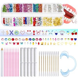 WATRZ 690 pcs Teeth Gem Kit,Tooth Gems Kit for Teeth DIY Crystals Jewel for Girls Y2K Fashionable for Boys Harmless (690)