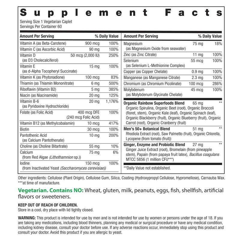 Rainbow Light Mens Multivitamin One + for 50 Plus |