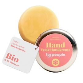 forpeople Organic Hand Cream 30 g (Firm) - Hand Cream with Beeswax for Very Dry, Cracked Hands - For Men & Women - Organic Natural Cosmetics for Climbers, Craftsmen, Stressed Hands