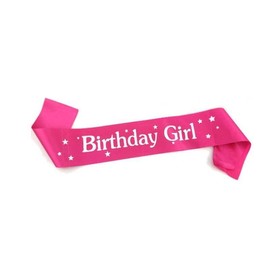 Birthday Girl Sash and Badge for Girls/Women Pink