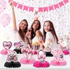 9Pcs Slumber Party Honeycomb Centerpieces Pajama Makeup Party Table Toppers