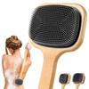 Bath Brush with Long Bamboo Handle, Soft Bristles (21.65 inch)