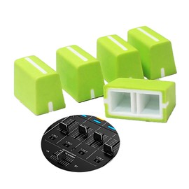 WXYINSPAS 5pcs Universal Fader Knobs Replacement Fader Cap Slider for DJ Controller Mixer Console Pioneer Pioneer DJM、DDJ、XDJ, Denon Numark AKAI RANE VESTAX (Universal Green Hats)