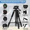 Sogries Tripod-60”Camera Tripod,Porfessional Aluminum Lightweight Travel Outdoor Tripods for Camera/DSLR/Cell
