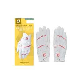 Bridgestone GL25L2WP19 Ultra Grip Lady, White/Pink, Ambidextrous, 7.5 inches (19 cm), Women's, Golf Gloves