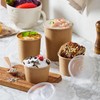 DealbyBox Disposable Kraft Paper Soup Cups with Lids, Paper Food