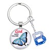MKISHINE Christian Butterfly Gifts for Women Faith, Inspirational Alphabet Initial