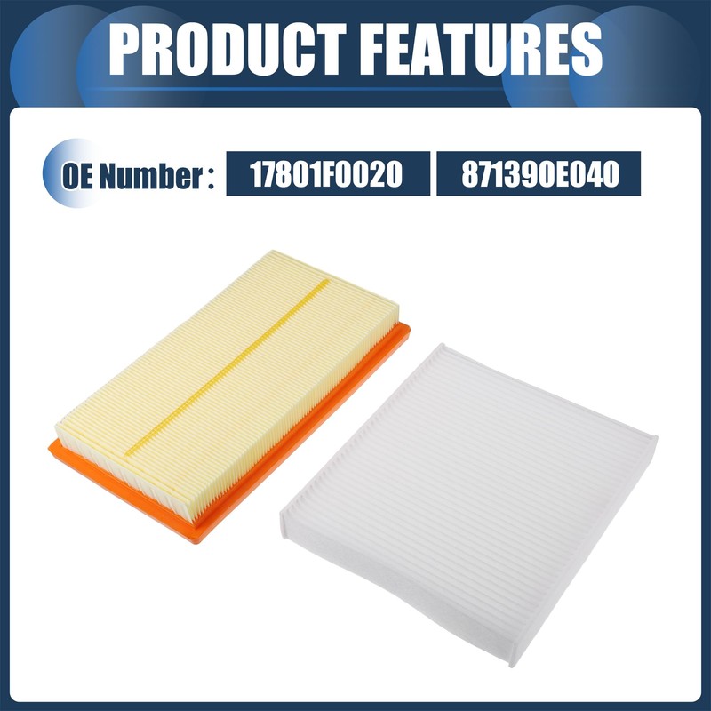 INFINAUTO Engine Air Filter Cabin Air Filter Set Fits Toyota