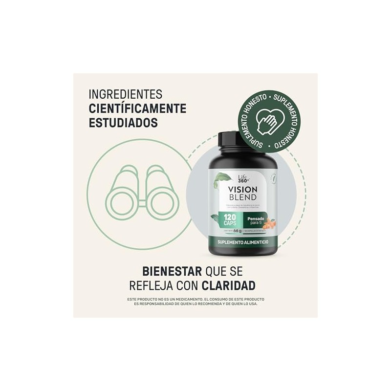 LIFE 360+ Suplemento Alimenticio de VSN Blend, Envase con 120