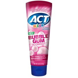 ACT Kids Bubblegum Blowout Toothpaste 4.6 Ounce (Pack of 24) Children's Anticavity Toothpaste with Fluoride for Fresh Breath and Strong Tooth Enamel for Kids, Toddlers