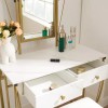 Makeup Vanity Desk Dressing Table Set with 2 Storage Drawers