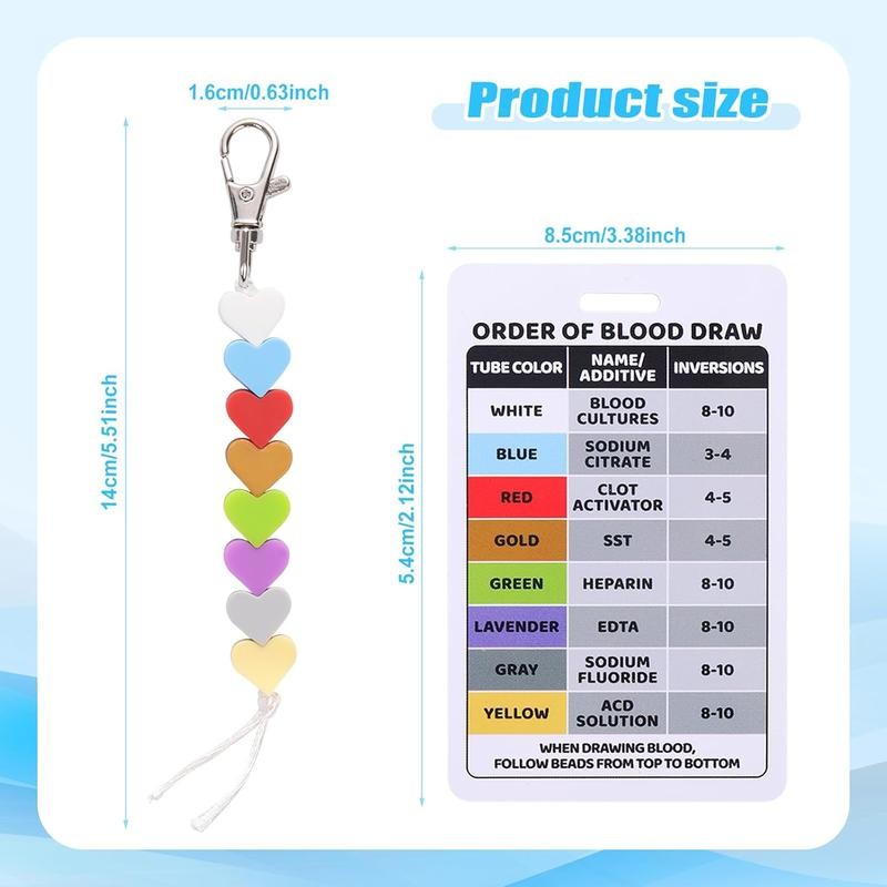 Order of Draw Beads with Reference Card, Order of Draw