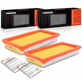 A-Premium Filtro de aire del motor 2-PC compatible con Nissan Micra 2015-2019, Versa 2012-2019, L4 1.6L, Panel flexible, Replace# 165461HK01