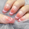 Shy Peach Handmade Nail Tips - Medium Oval / 수줍은