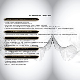 VANGELO Professional Slip Resistant Clog Waterproof Men Work Shoe Nurse Chef Shoe Carlisle Black Men Size 6