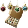 VGEUNA Painted Glass Halloween Eyeball Ornaments Mini Decorative Hanging Ornaments