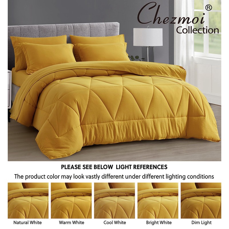Chezmoi Collection Jasper Mustard Yellow Oversized Queen Bed in a